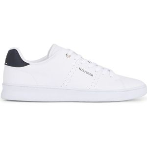 Tommy Hilfiger, Heren Court Cup Lederen Sneakers Wit, Heren, Maat:45 EU