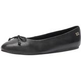 Tommy Hilfiger Vrouwen Essentiële Lederen Ballerina Ballet Flat, Zwart, 41 EU