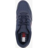 Tommy Hilfiger Retro Basket leren heren sneakers - Blauw - Uitneembare zool