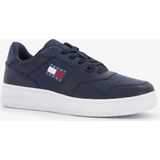 Tommy Hilfiger Retro Basket leren heren sneakers - Blauw - Uitneembare zool