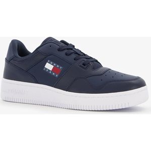 Tommy Hilfiger Retro Basket leren heren sneakers - Blauw - Uitneembare zool