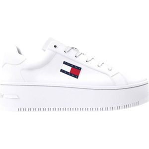 Sneakers met plateauzool TOMMY JEANS. Leer materiaal. Maten 40. Wit kleur