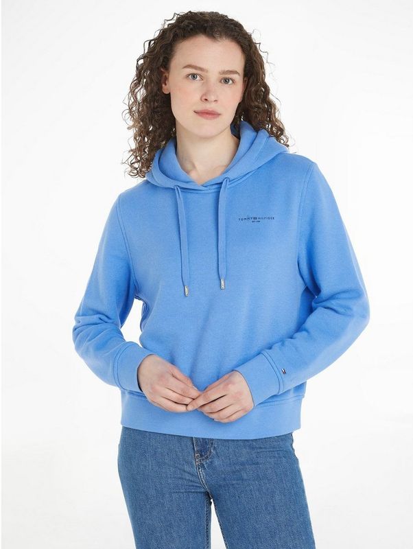 Tommy Hilfiger - Hoodie - Donkerblauw - Biologisch Katoen en Gerecycled Polyester