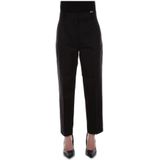 Tommy Hilfiger Slim Straight Co Chino voor dames, Zwart, 58