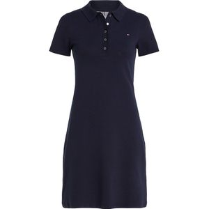 Tommy Hilfiger - 1985 Slim Pique Polo Dress - Polojurk - Blauw - Katoen