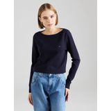 Tommy Hilfiger Strickpullover »CO JERSEY STITCH V-NK SWEATER«, mit Tommy Hilfiger Logo-Flag
