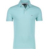 Tommy Hilfiger 1985 Slim Polo - heren poloshirt - licht aqua