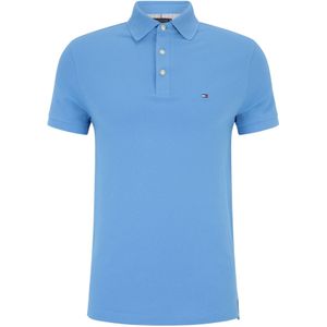 Tommy Hilfiger 1985 Slim Polo - heren poloshirt - middenblauw