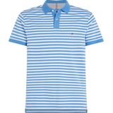 Tommy Hilfiger 1985 Regular Polo - heren poloshirt - lichtblauw-wit gestreept