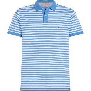 Tommy Hilfiger 1985 Regular Polo - heren poloshirt - lichtblauw-wit gestreept