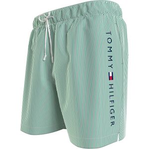 Tommy Hilfiger Medium Drawstring swimshort, heren zwembroek, wit gestreept