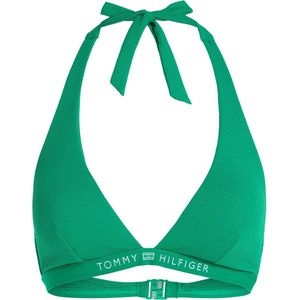 Tommy Hilfiger Triangelbikinitop - Olympic Green - Unikleur - Logo-opschrift
