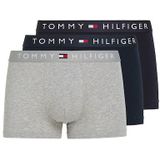 Tommy Hilfiger - Boxershorts - Navy/Grijs - Katoenmix - 3-Pack