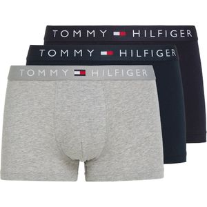 Tommy Hilfiger - Boxershorts - Navy/Grijs - Katoenmix - 3-Pack
