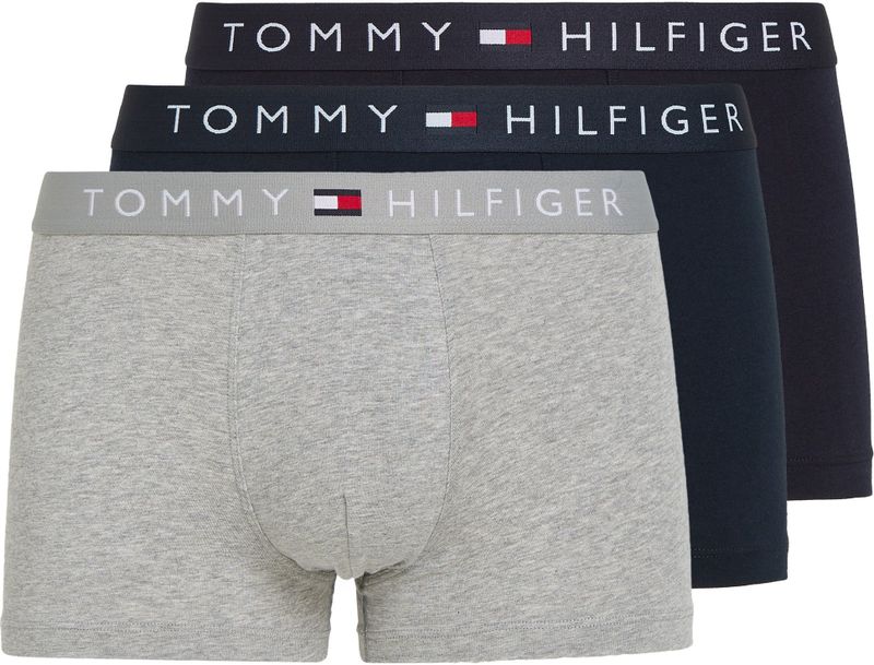 Tommy Hilfiger - Boxershorts - Navy/Grijs - Katoenmix - 3-Pack