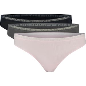 Tommy Hilfiger 3P Thong (Ext Sizes), teenslippers voor dames, Pearly Pink/Dark Ash/the Sky, Pearly Pink/Dark Ash/Des Sky, XL