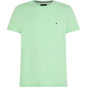 Tommy Hilfiger Stretch Slim Fit Tee, heren T-shirt korte mouw O-hals, mintgroen