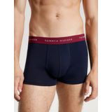 Tommy Hilfiger - Trunk - Boxershorts - Blauw/Lichtblauw/Rood - 3-Pack