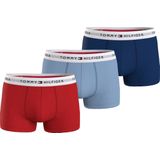 Tommy Hilfiger - Trunk - Boxershorts - Blauw/Lichtblauw/Rood - 3-Pack