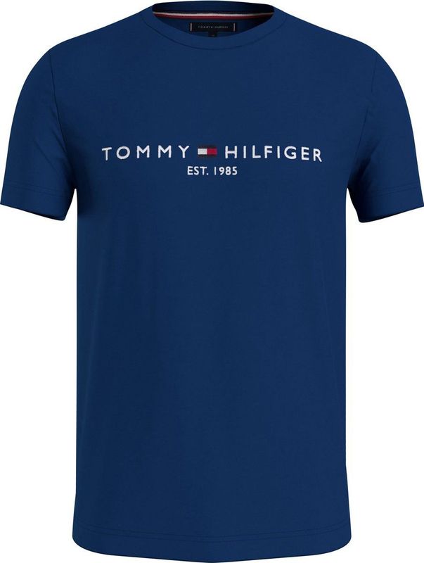 Tommy Hilfiger T-shirt Logo Mid Blauw