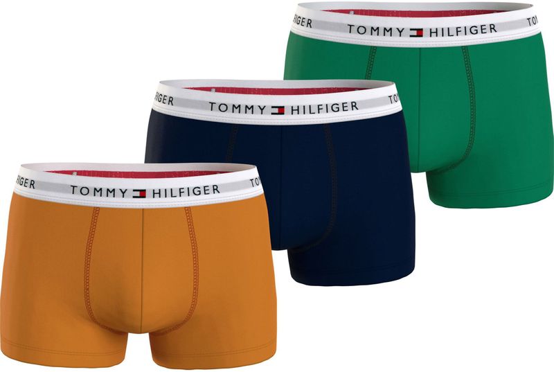 Tommy Hilfiger - Trunk - Boxershorts - Oranje Blauw Groen - 3-pack