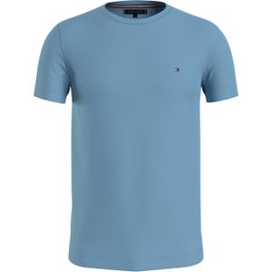 Tommy Hilfiger Stretch Slim Fit Tee - heren T-shirt korte mouw O-hals - lichtblauw