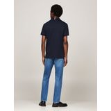 Tommy Hilfiger - ESSENTIAL - T-shirt - Marine - Jersey, Polokraag, Knoopsluiting