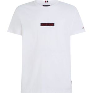 Tommy Hilfiger Mannen Monotype Box Tee S/S T-shirts, wit, XS, Wit, XS
