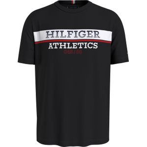 Tommy Hilfiger Hilfiger Ath Tee - heren T-shirt korte mouw O-hals - zwart