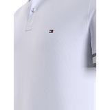 Tommy Hilfiger - Flag Cuff Slim Polo - Heren Poloshirt - Wit