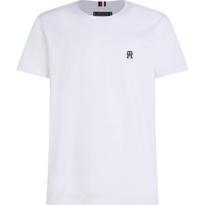 Tommy Hilfiger - Monogram Tee - T-shirt - Wit - Korte Mouw - O-hals