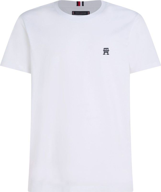 Tommy Hilfiger - Monogram Tee - T-shirt - Wit - Korte Mouw - O-hals