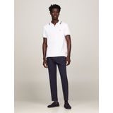 Tommy Hilfiger regular fit heren polo - rwb tipped V-collar - wit