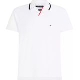 Tommy Hilfiger regular fit heren polo - rwb tipped V-collar - wit
