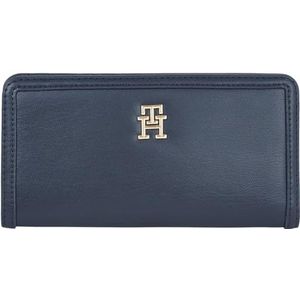 Portefeuille met rits en monogram TOMMY HILFIGER. Polyurethaan materiaal. Maten één maat. Blauw kleur