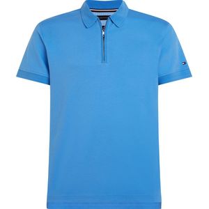Tommy Hilfiger - Slim Fit Poloshirt - Korte Mouwen - Jersey - Blauw