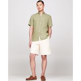 Tommy Hilfiger - Casual Overhemd - Roze - 100% Linnen