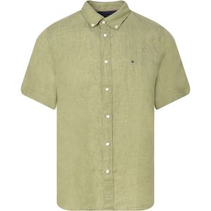 Tommy Hilfiger - Casual Overhemd - Roze - 100% Linnen