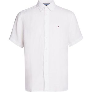 Tommy Hilfiger Heren Shirt met korte mouwen, Wit (Optisch Wit), XS