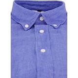 Tommy Hilfiger - Pigment Dyed Shirt - Popeline - Middenblauw - Linnen 100%