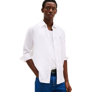 Linnen Tommy Hilfiger wit overhemd regular fit