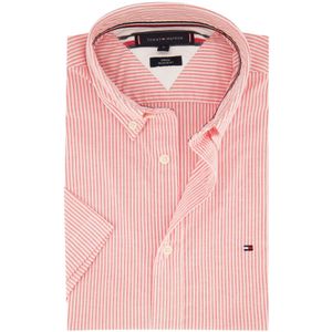 Tommy Hilfiger - Regular Fit - Overhemd - Rood - Katoen-Stretchmix