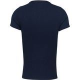 Tommy Jeans - Shirt - Navy - Slanke Pasvorm - Kwartmouw