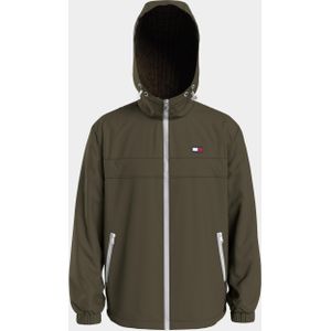 Tommy Hilfiger - Sportjas - Groen - Nylon - Capuchon - Ritssluiting - 2 Zakken