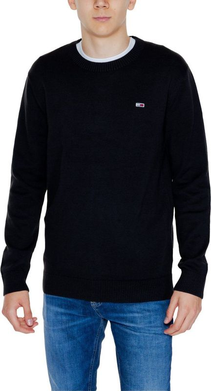 Tommy Jeans Heren TJM SLIM ESSENTIAL LIGHT TRUI Trui, zwart, XXL, Zwart (zwart), XXL