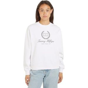 Tommy Hilfiger - REG VLAG SCRIPT CNK SWTSHRT - T-shirt - Wit