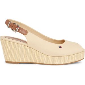 Tommy Hilfiger Iconische ELBA Sling Back Wedge Espadrille, Oogst Tarwe, 3.5 UK, Oogst tarwe, 36 EU