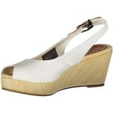 Tommy Hilfiger - Witte Katoenen Sandalen met Enkel Gesp voor Dames