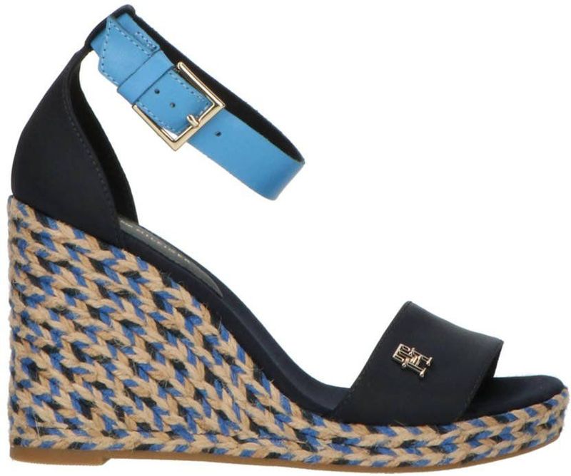 Tommy Hilfiger Satijnen Espadrilles Donkerblauw