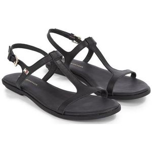 Tommy Hilfiger  TH FLAT SANDAL  sandalen  dames Zwart